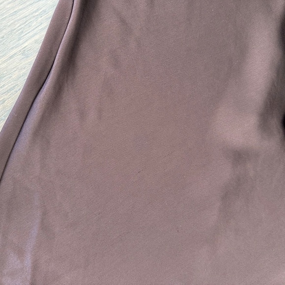 Retrofete Ester Halter Satin Maxi Dress Chocolate Brown Tie Open Back - SMALL - Picture 7 of 12